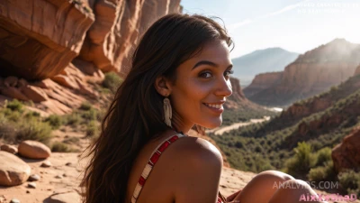 Cover for 'Gorgeous Apache Indian Woman Gets Fucked Hard In All Holes And Gets A Creampie Inside [AI Generated]'