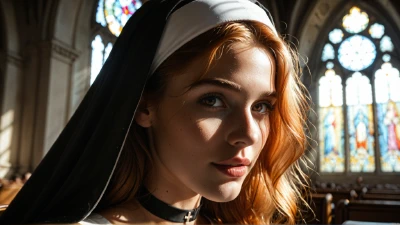 Cover for 'I Fuck A Sexy Nun In Church And Get Her Pussy Filled With Cum. Costume Play. [AI Generated]'
