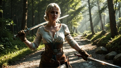 Cover for 'The Witcher. Geralt Fucks Ciri With His Big Cock, Filling Her Pussy With Cum. (AI-Generated Video)'