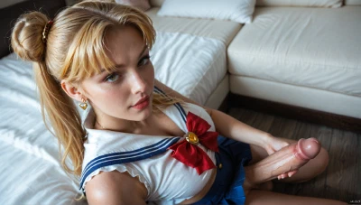 Cover for 'Futa Futanari - A Sexy Futa Sailor.Fucks In The Ass And Swallows Cum. (AI Generated) Aixxxshad (Cosplay)'