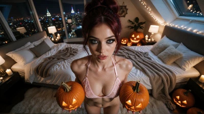 I'm Fucking My Hot Stepsister In All Her Tight Holes On Halloween. She Loves The Taste Of My Cum.( AI Generated)
